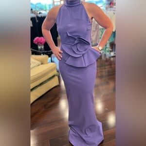 Chiara Boni Dress, Size 8, Dark Lavender. Special Order Color.